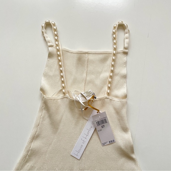 House of Harlow 1960 Ivory Cloud Dancer Dress with Pearl Straps, Size XS - Picture 3 of 9